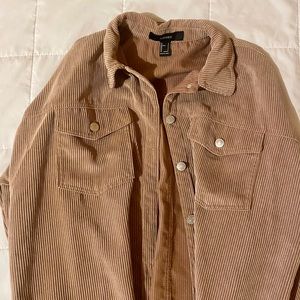BOTH!! 🤍 brown button down forever 21 size S ✨ AND warm cream colored cardigan